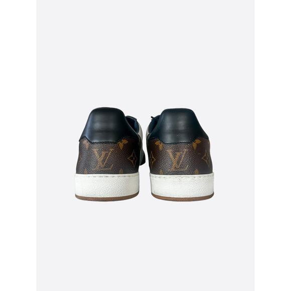 Louis Vuitton Brown White & Black Monogram Rivoli Sneakers